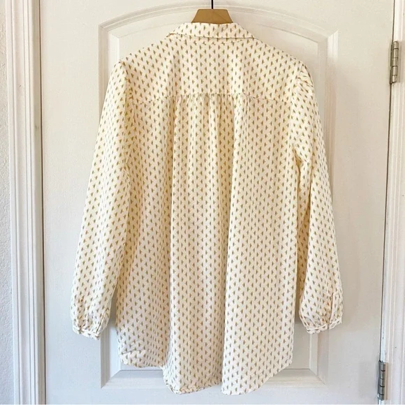 NYDJ Pleated Tunic Top Maison Geo Size Large - Picture 4 of 12